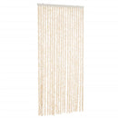 vidaXL bézs és fehér zsenília rovarfüggöny 100x220 cm