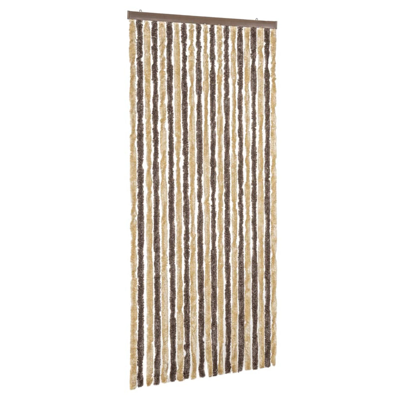 vidaXL sötétbarna és bézs zsenília rovarfüggöny 90 x 220 cm