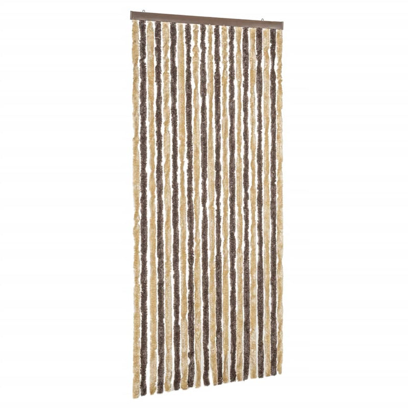 vidaXL sötétbarna és bézs zsenília rovarfüggöny 100x200 cm