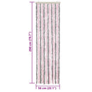 vidaXL ezüstszürke és rózsaszín zsenília rovarfüggöny 56 x 200 cm