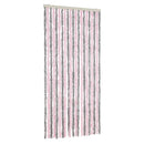 vidaXL ezüstszürke és rózsaszín zsenília rovarfüggöny 90 x 200 cm