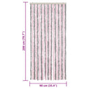 vidaXL ezüstszürke és rózsaszín zsenília rovarfüggöny 90 x 200 cm