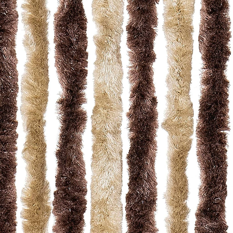 vidaXL bézs és világosbarna zsenília rovarfüggöny 100 x 200 cm