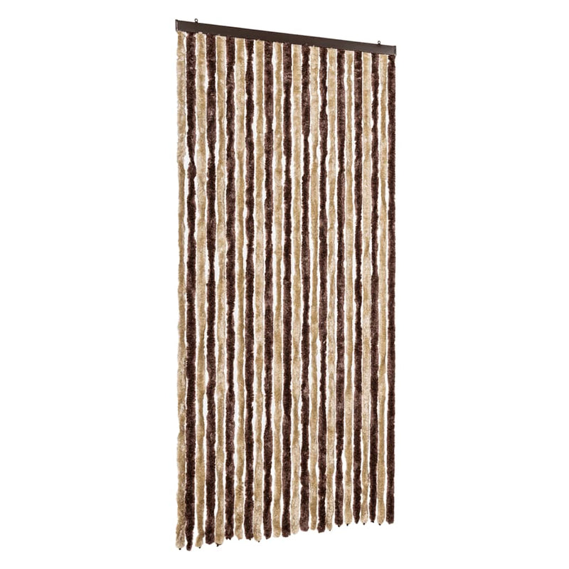 vidaXL bézs és világosbarna zsenília rovarfüggöny 100 x 230 cm