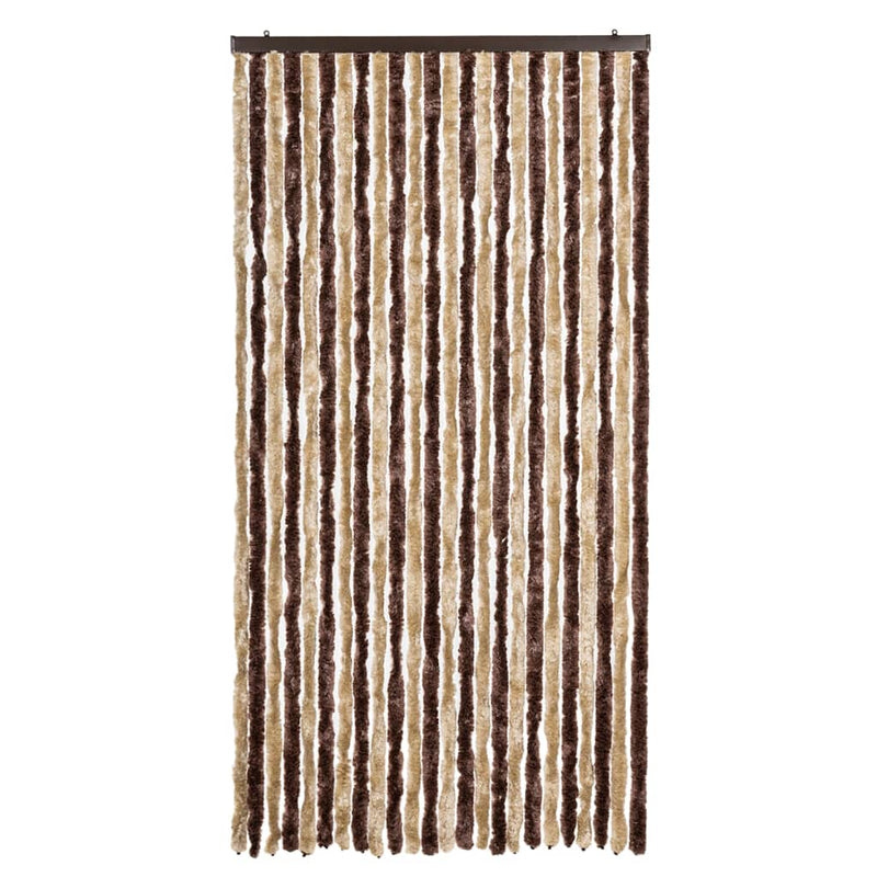 vidaXL bézs és világosbarna zsenília rovarfüggöny 100 x 230 cm