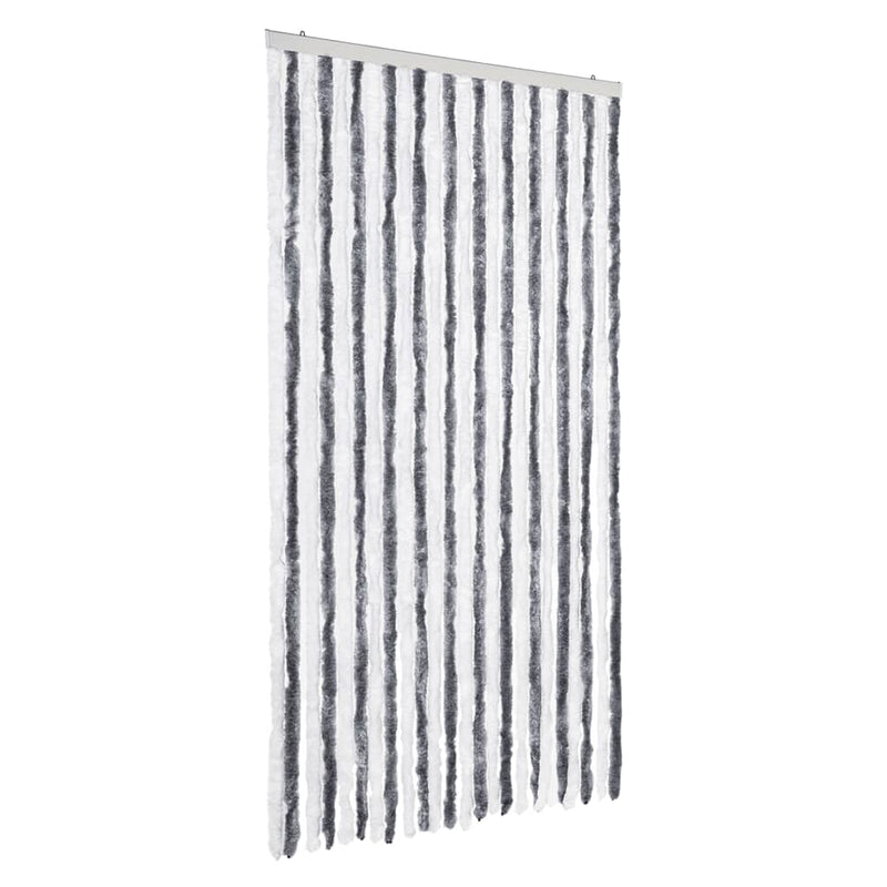 vidaXL szürke és fehér zsenília rovarfüggöny 100 x 200 cm