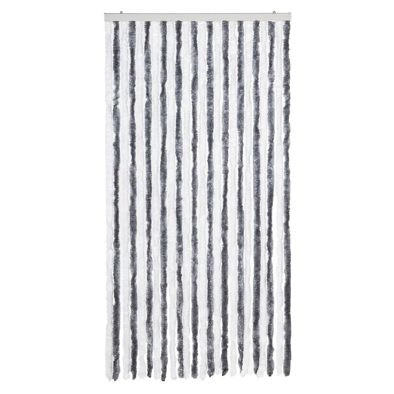 vidaXL szürke és fehér zsenília rovarfüggöny 100 x 200 cm
