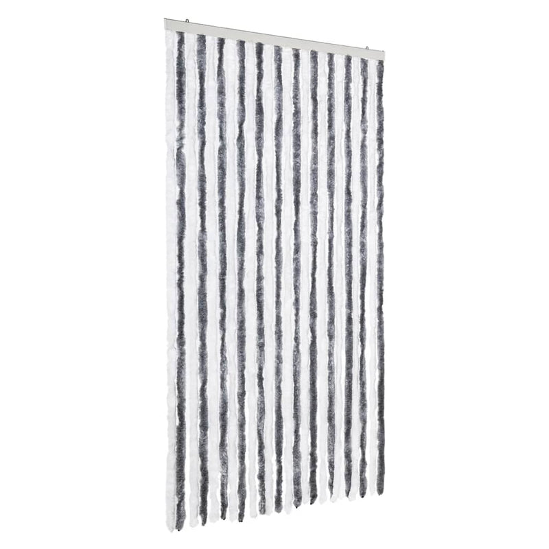vidaXL szürke és fehér zsenília rovarfüggöny 100 x 230 cm
