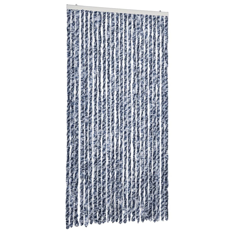 vidaXL kék és fehér zsenília rovarfüggöny 100 x 200 cm