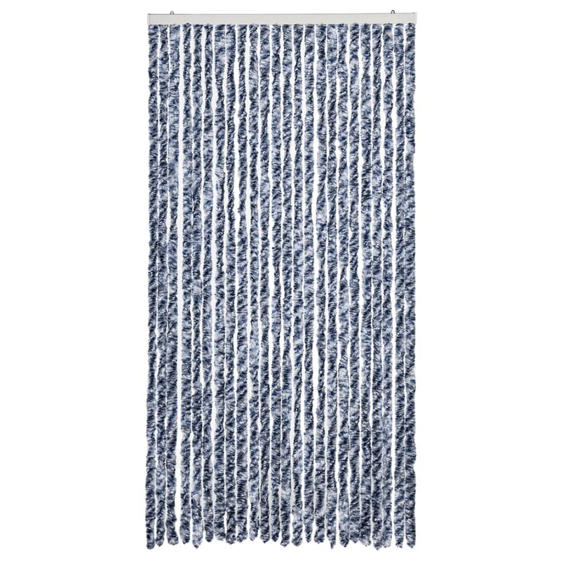 vidaXL kék és fehér zsenília rovarfüggöny 100 x 200 cm