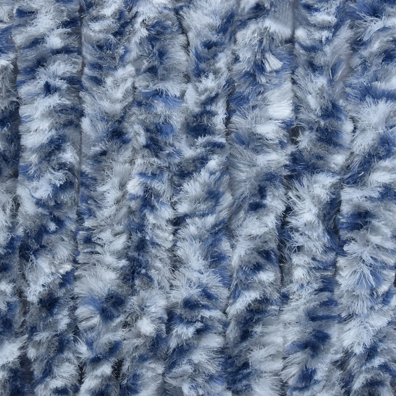 vidaXL kék és fehér zsenília rovarfüggöny 100 x 200 cm