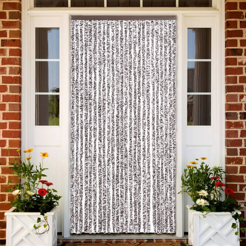 vidaXL barna és bézs zsenília rovarfüggöny 100 x 230 cm