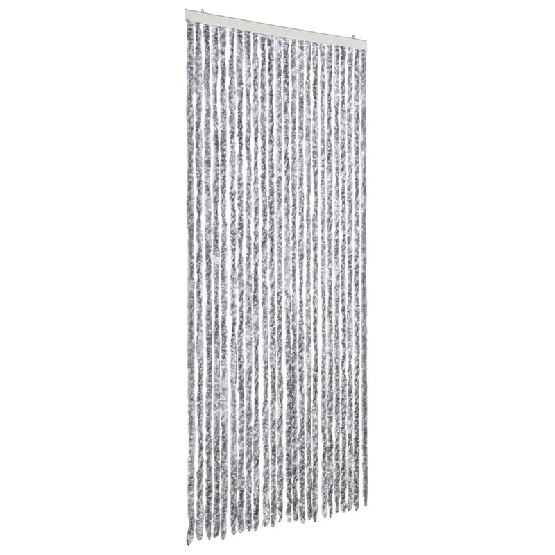 vidaXL fehér és szürke zsenília rovarfüggöny 100 x 200 cm
