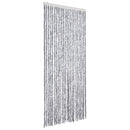vidaXL fehér és szürke zsenília rovarfüggöny 100 x 230 cm