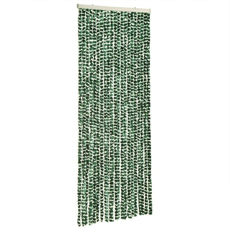 vidaXL zöld és fehér zsenília rovarfüggöny 56 x 200 cm