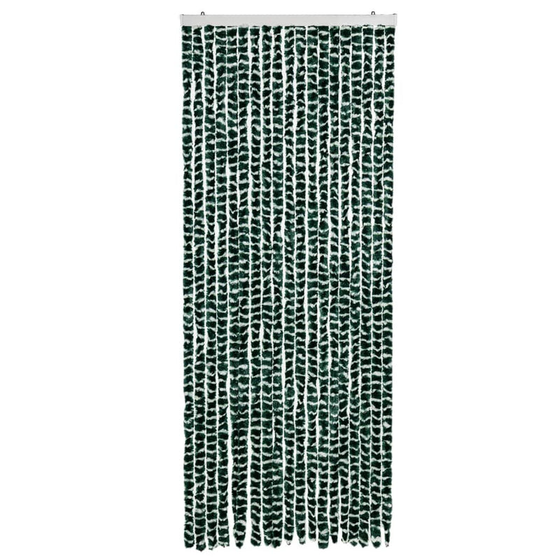 vidaXL zöld és fehér zsenília rovarfüggöny 56 x 200 cm
