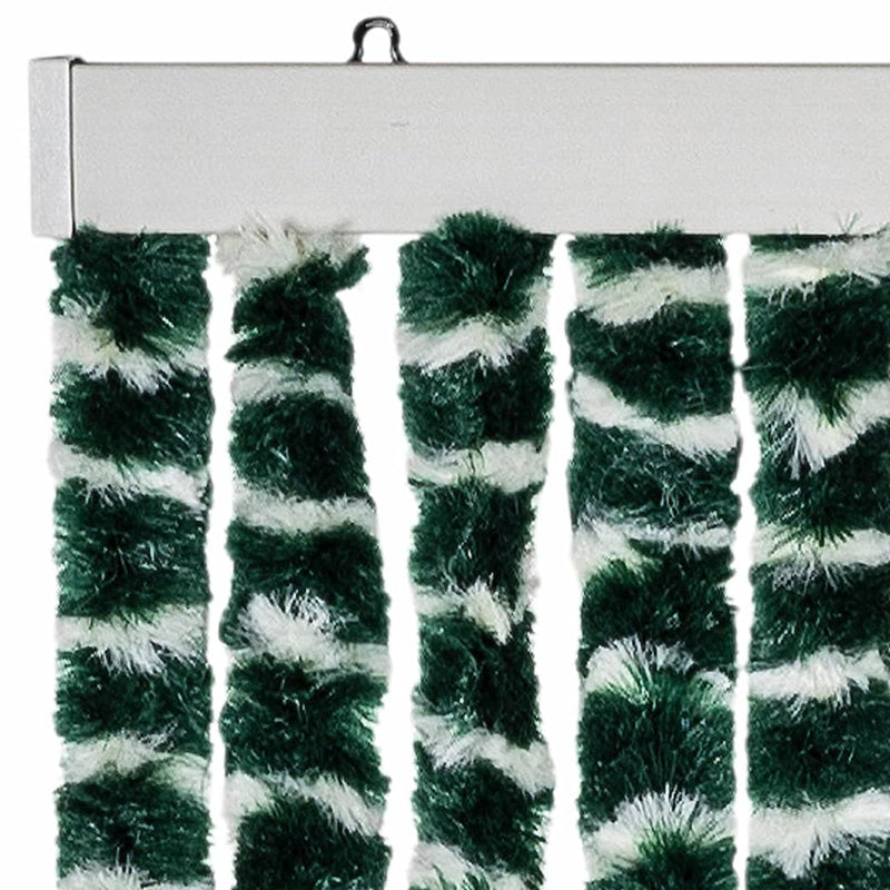 vidaXL zöld és fehér zsenília rovarfüggöny 56 x 200 cm
