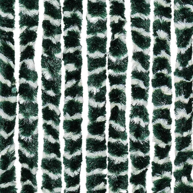 vidaXL zöld és fehér zsenília rovarfüggöny 56 x 200 cm