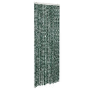 vidaXL zöld és fehér zsenília rovarfüggöny 90 x 200 cm