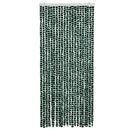 vidaXL zöld és fehér zsenília rovarfüggöny 90 x 200 cm