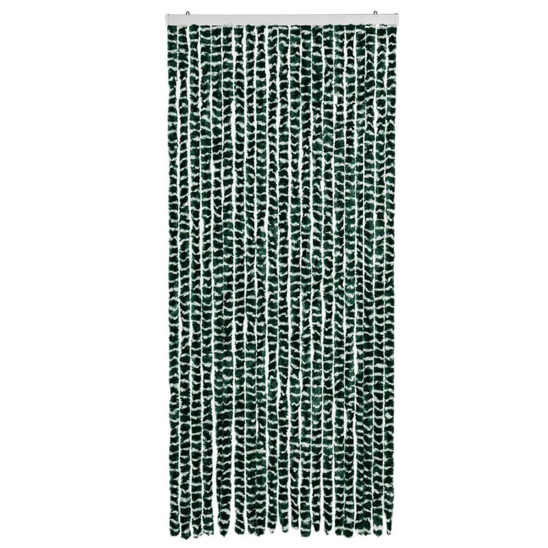 vidaXL zöld és fehér zsenília rovarfüggöny 90 x 200 cm