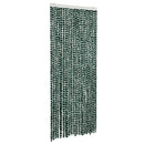 vidaXL zöld és fehér zsenília rovarfüggöny 100 x 200 cm