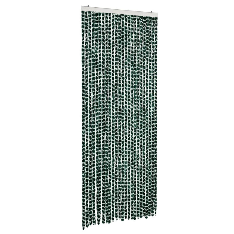 vidaXL zöld és fehér zsenília rovarfüggöny 100 x 200 cm