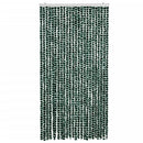 vidaXL zöld és fehér zsenília rovarfüggöny 100 x 200 cm