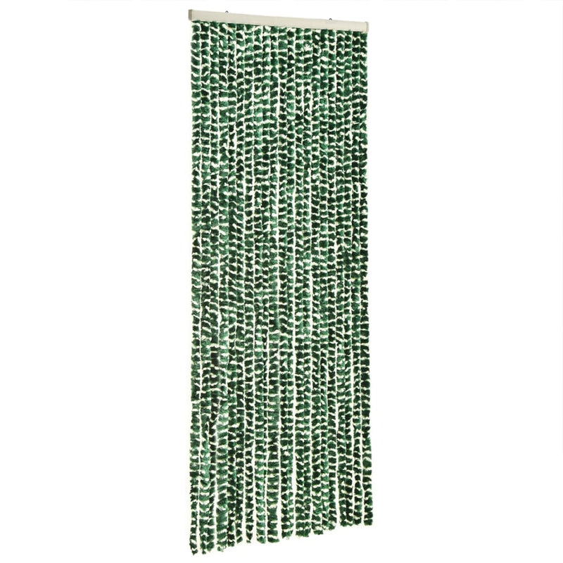 vidaXL zöld és fehér zsenília rovarfüggöny 100 x 230 cm