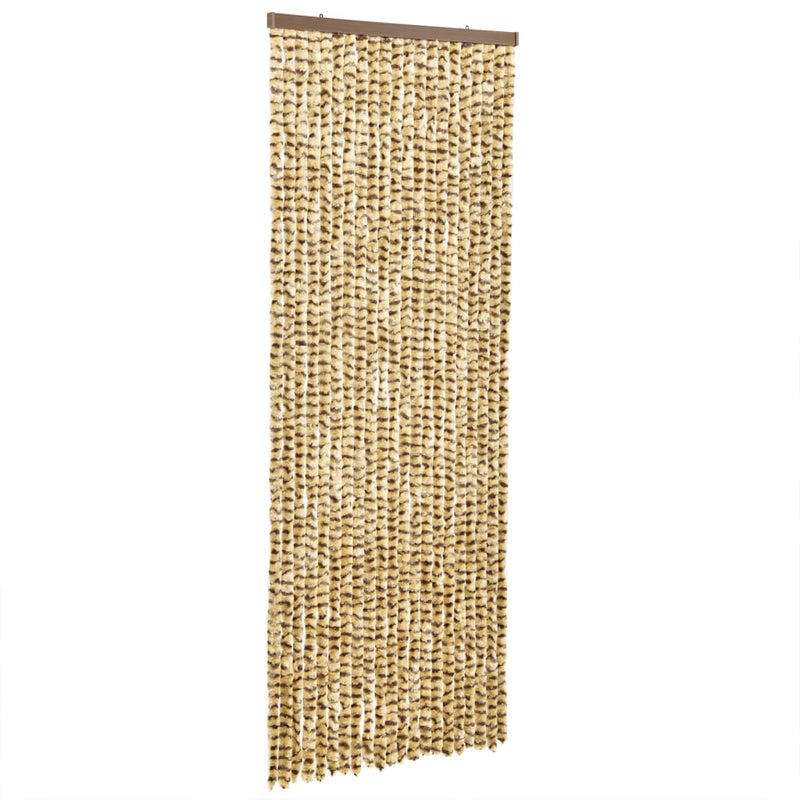 vidaXL bézs és barna zsenília rovarfüggöny 56 x 200 cm