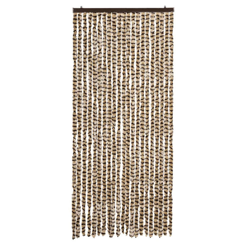 vidaXL bézs és barna zsenília rovarfüggöny 90 x 200 cm