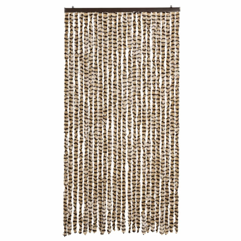 vidaXL bézs és barna zsenília rovarfüggöny 100 x 200 cm