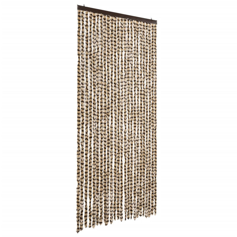 vidaXL bézs és barna zsenília rovarfüggöny 100 x 230 cm