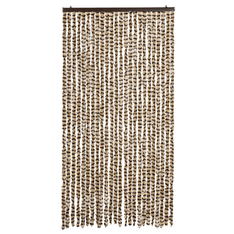 vidaXL bézs és barna zsenília rovarfüggöny 100 x 230 cm