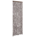 vidaXL barna és fehér zsenília rovarfüggöny 56 x 200 cm