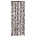 vidaXL barna és fehér zsenília rovarfüggöny 56 x 200 cm