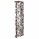 vidaXL barna és fehér zsenília rovarfüggöny 56 x 200 cm