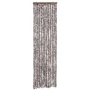 vidaXL barna és fehér zsenília rovarfüggöny 56 x 200 cm