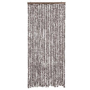 vidaXL barna és fehér zsenília rovarfüggöny 90 x 200 cm
