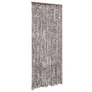 vidaXL barna és fehér zsenília rovarfüggöny 100 x 200 cm