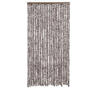 vidaXL barna és fehér zsenília rovarfüggöny 100 x 200 cm
