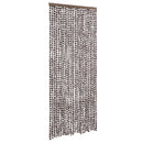 vidaXL barna és fehér zsenília rovarfüggöny 100 x 230 cm