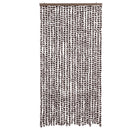 vidaXL barna és fehér zsenília rovarfüggöny 100 x 230 cm