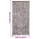 vidaXL barna és fehér zsenília rovarfüggöny 100 x 230 cm