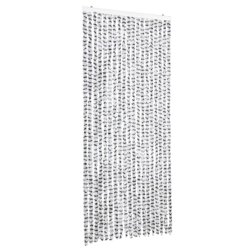 vidaXL világosszürke és sötétszürke zsenília rovarfüggöny 56 x 200 cm