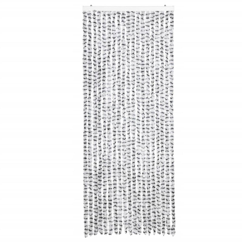 vidaXL világosszürke és sötétszürke zsenília rovarfüggöny 56 x 200 cm