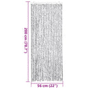 vidaXL világosszürke és sötétszürke zsenília rovarfüggöny 56 x 200 cm