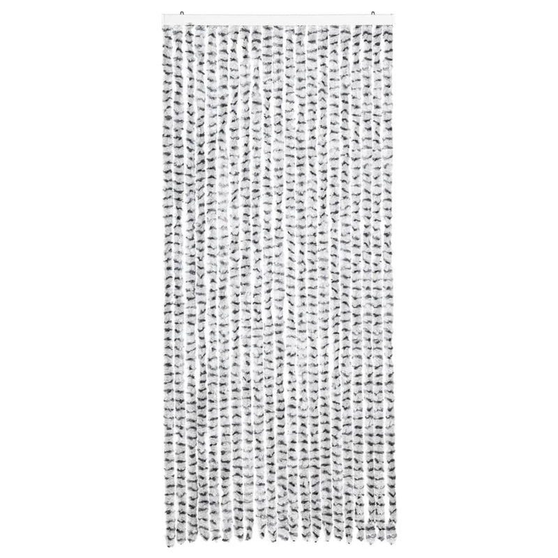 vidaXL világosszürke és sötétszürke zsenília rovarfüggöny 90 x 200 cm