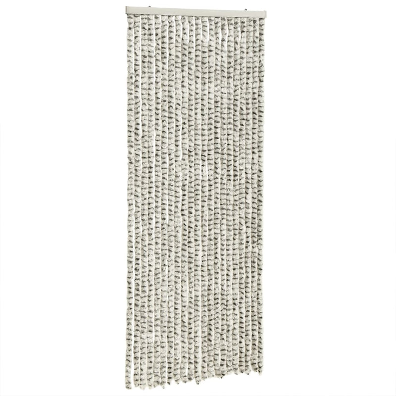 vidaXL világosszürke és sötétszürke zsenília rovarfüggöny 100 x 200 cm