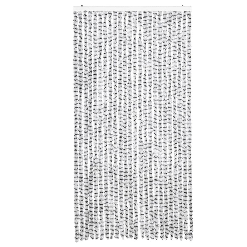 vidaXL világosszürke és sötétszürke zsenília rovarfüggöny 100 x 200 cm